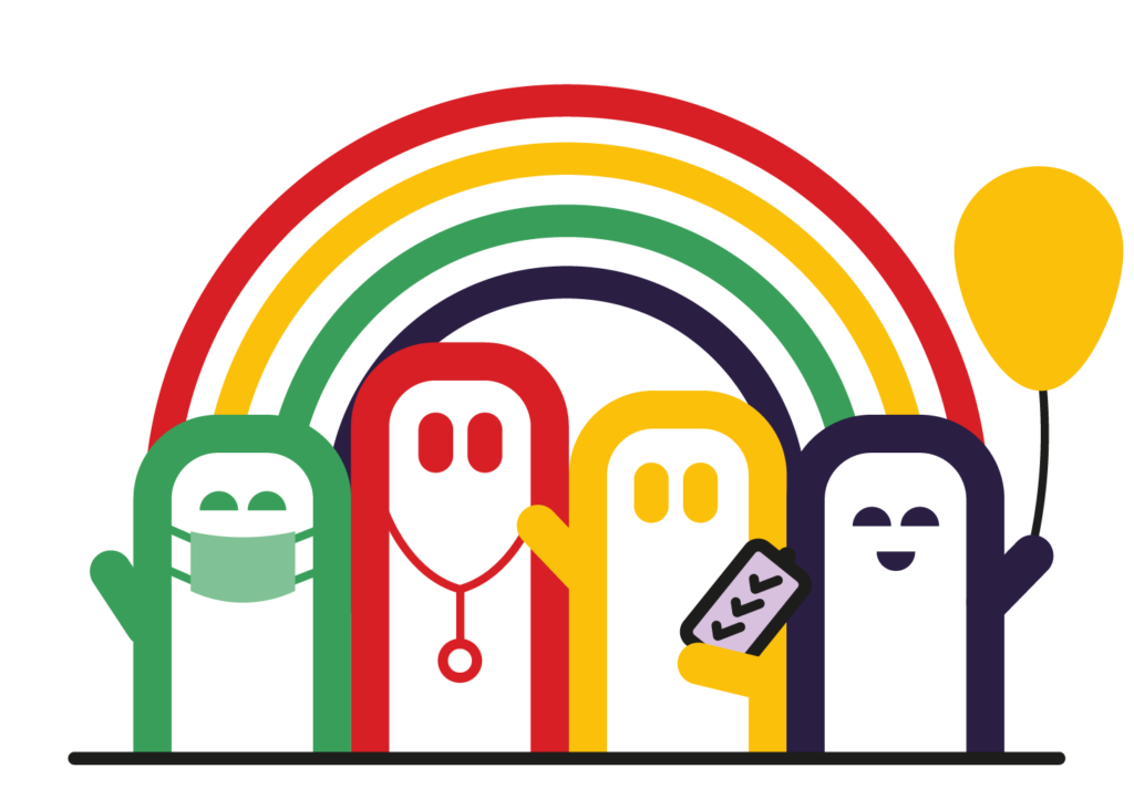 Dudes in a health environment